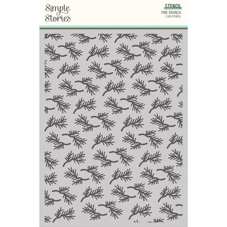 Simple Stories Trail Mix Stencil Pine Branch (20327) (DISCONTINUED)