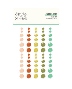 Simple Stories Trail Mix Enamel Dots (60pcs) (20325) (OUTLET)