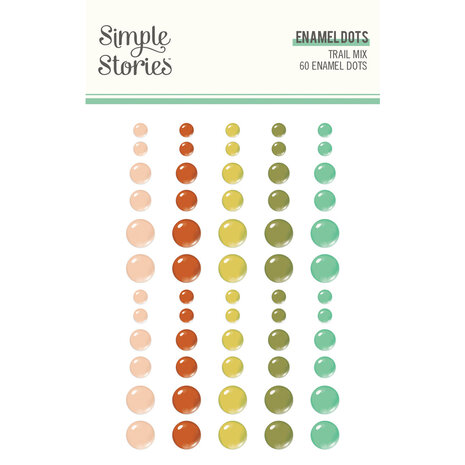 Simple Stories Trail Mix Enamel Dots (60pcs) (20325) (DISCONTINUED)