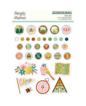 Simple Stories Trail Mix Decorative Brads (20324) (OUTLET)