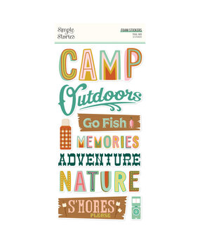 Simple Stories Trail Mix Foam Stickers (18pcs) (20323) (DISCONTINUED)