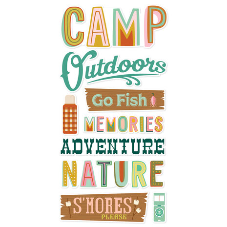 Simple Stories Trail Mix Foam Stickers (18pcs) (20323) (DISCONTINUED)