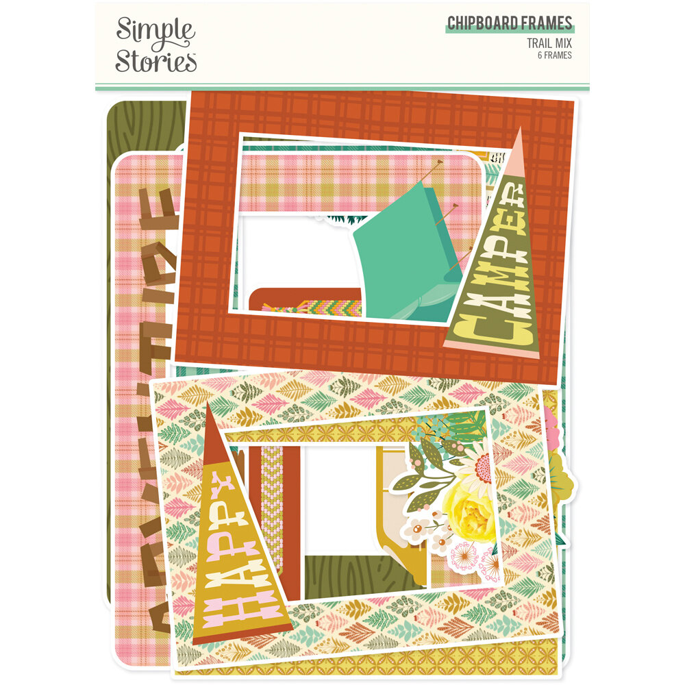 Simple Stories Trail Mix Chipboard Frames (6pcs) (20322) (DISCONTINUED)