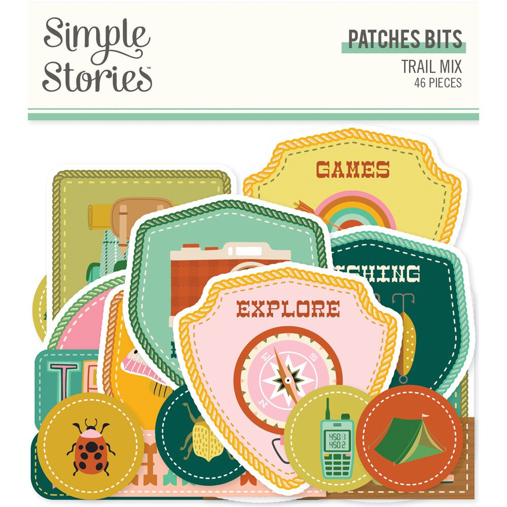 Simple Stories Trail Mix Patches Bits (46pcs) (20320) (DISCONTINUED)