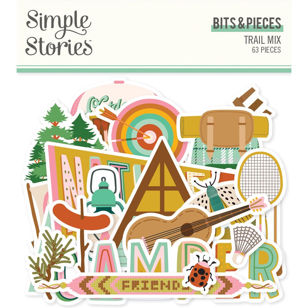 Simple Stories Trail Mix Bits & Pieces (63pcs) (20318) (DISCONTINUED)