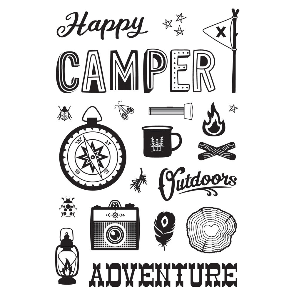 Simple Stories Trail Mix Clear Stamps (20pcs) (20316) (DISCONTINUED)