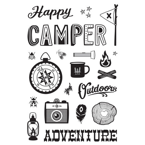 Simple Stories Trail Mix Clear Stamps (20pcs) (20316) (DISCONTINUED)