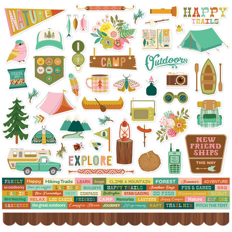 Simple Stories Trail Mix Cardstock Stickers (20302) (DISCONTINUED)
