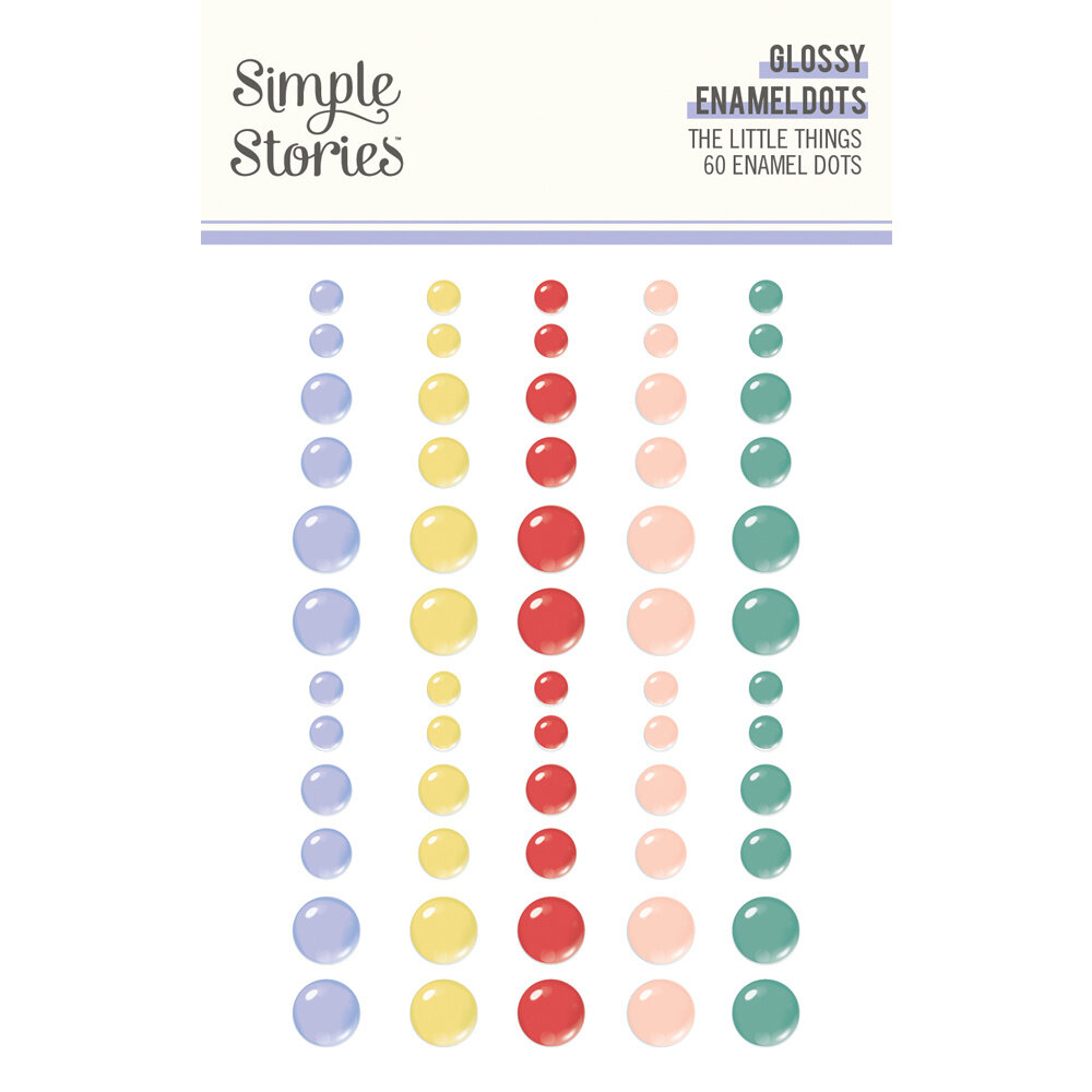 Simple Stories The Little Things Glossy Enamel Dots (60pcs) (20225) (DISCONTINUED) Simple Stories The Little Things Glossy Enamel Dots (60pcs) (20225) (DISCONTINUED)