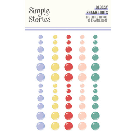 Simple Stories The Little Things Glossy Enamel Dots (60pcs) (20225) (DISCONTINUED) Simple Stories The Little Things Glossy Enamel Dots (60pcs) (20225) (DISCONTINUED)