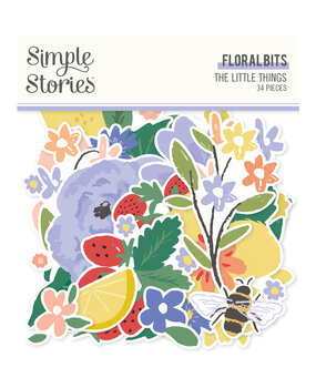 Simple Stories The Little Things Floral Bits (34pcs) (20220) (DISCONTINUED)