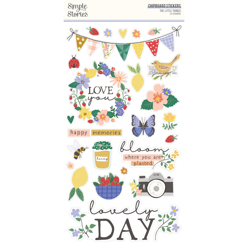 Simple Stories The Little Things Chipboard Stickers (25pcs) (20217) (DISCONTINUED)