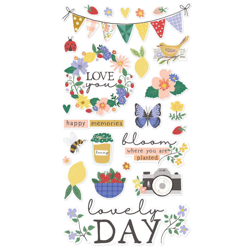 Simple Stories The Little Things Chipboard Stickers (25pcs) (20217) (DISCONTINUED)