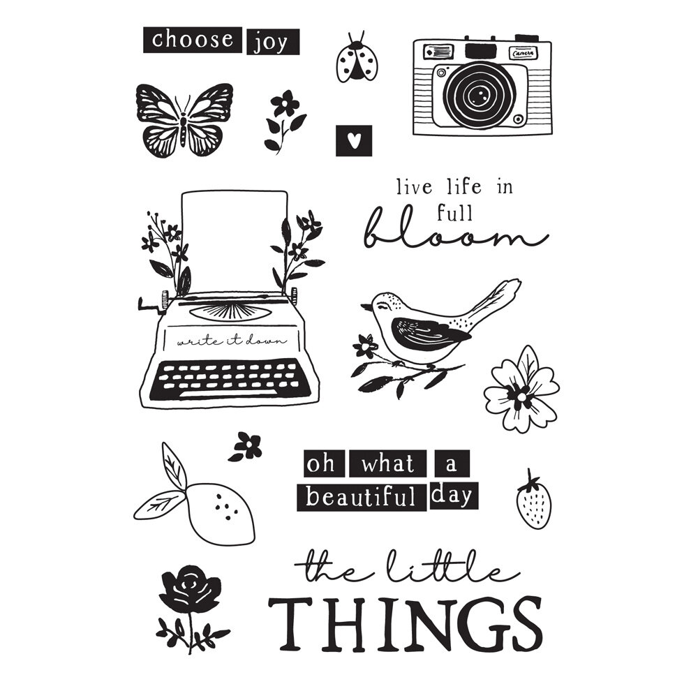 Simple Stories The Little Things Clear Stamps (16pcs) (20216) (DISCONTINUED)