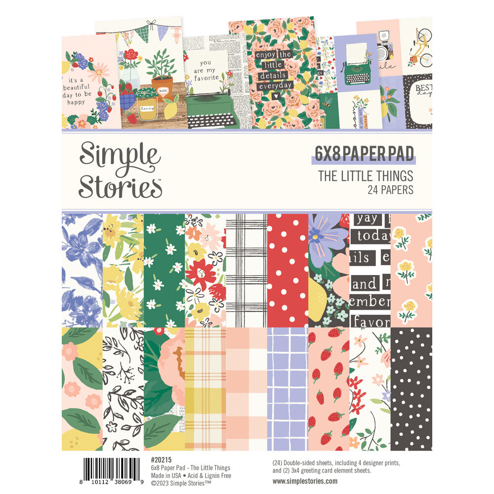 Simple Stories The Little Things 6x8 Inch Paper Pad (20215) (DISCONTINUED)