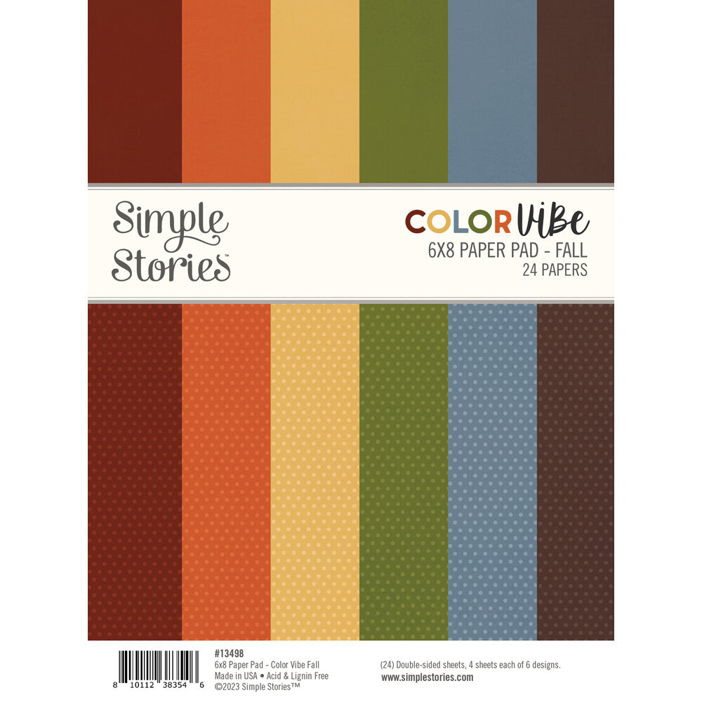 Simple Stories Color Vibe 6x8 Inch Paper Pad Fall (13498) (DISCONTINUED)