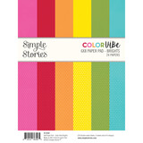 Simple Stories Color Vibe 6x8 Inch Paper Pad Brights (13492) (DISCONTINUED)