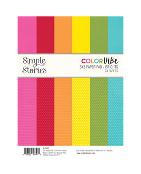 Simple Stories Color Vibe 6x8 Inch Paper Pad Brights (13492) (DISCONTINUED)