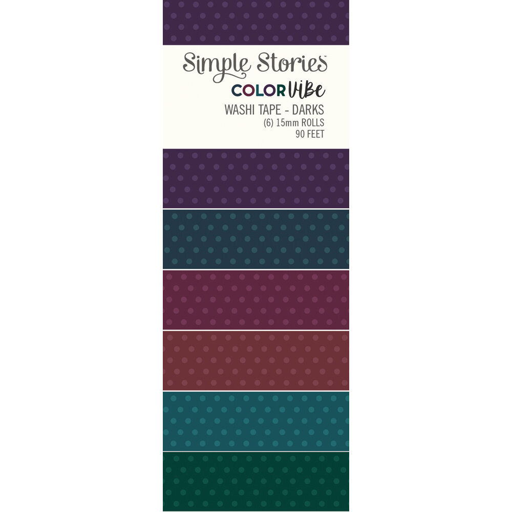Simple Stories Color Vibe Washi Tape Darks (13470) (OUTLET)