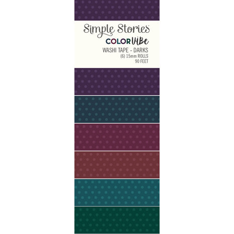 Simple Stories Color Vibe Washi Tape Darks (13470) (OUTLET)