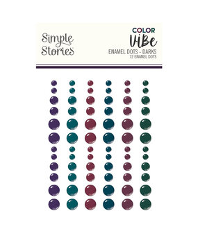 Simple Stories Color Vibe Enamel Dots Darks (72pcs) (13469) (DISCONTINUED)