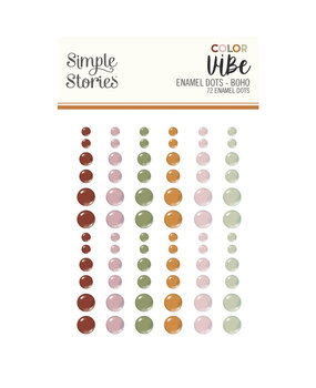 Simple Stories Color Vibe Enamel Dots Boho (72pcs) (13483) (DISCONTINUED)