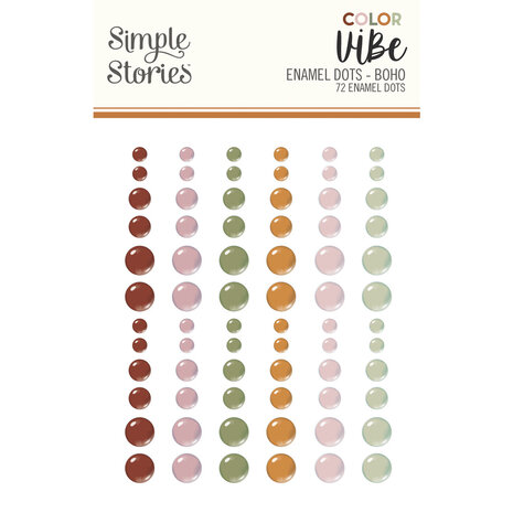 Simple Stories Color Vibe Enamel Dots Boho (72pcs) (13483) (DISCONTINUED)