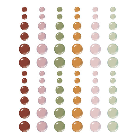 Simple Stories Color Vibe Enamel Dots Boho (72pcs) (13483) (DISCONTINUED)