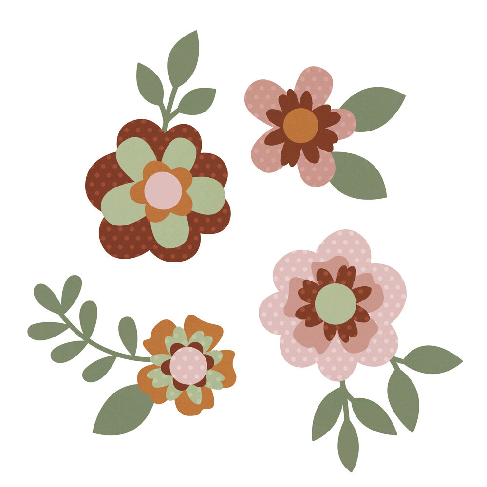 Simple Stories Color Vibe Flowers Bits Boho (143pcs) (13481) (DISCONTINUED)