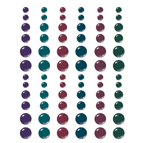 Simple Stories Color Vibe Enamel Dots Darks (72pcs) (13469) (DISCONTINUED)