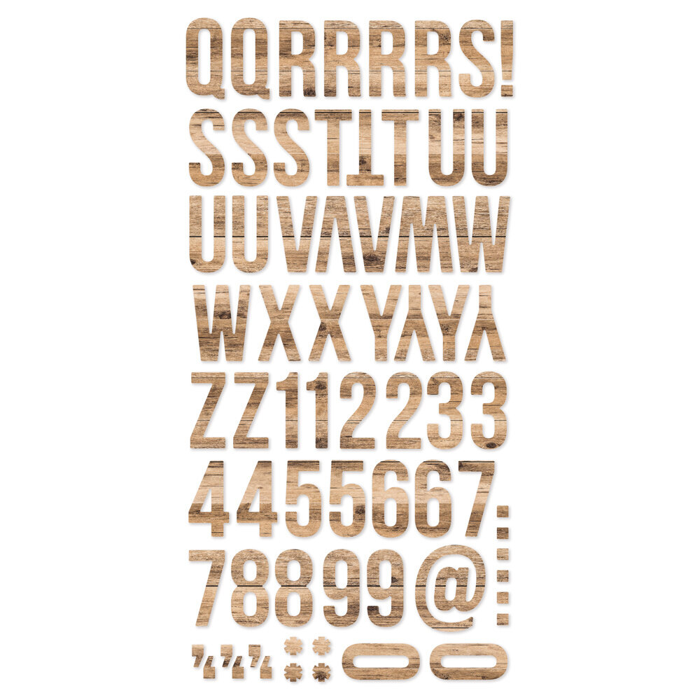 Simple Stories Color Vibe Foam Alpha Stickers Woods Hickory (120pcs) (13490) (DISCONTINUED)