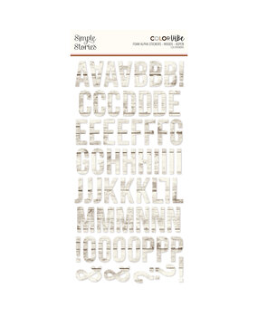 Simple Stories Color Vibe Foam Alpha Stickers Woods Aspen (129pcs) (13489) (DISCONTINUED)
