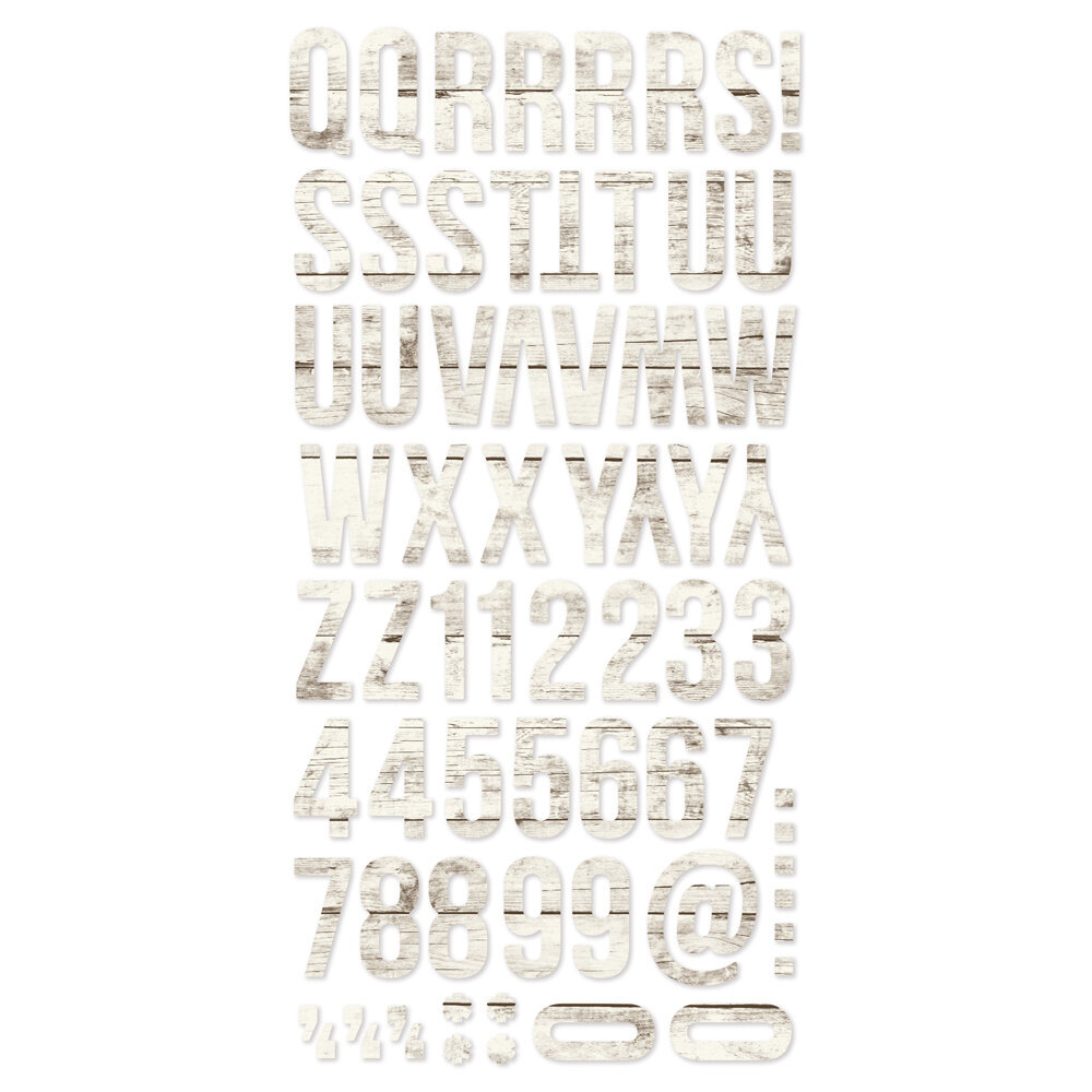 Simple Stories Color Vibe Foam Alpha Stickers Woods Aspen (129pcs) (13489) (DISCONTINUED)