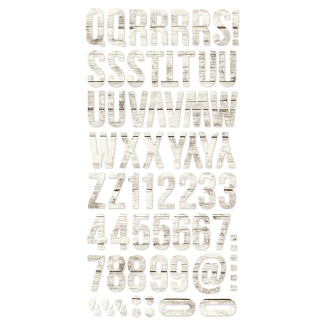 Simple Stories Color Vibe Foam Alpha Stickers Woods Aspen (129pcs) (13489) (DISCONTINUED)