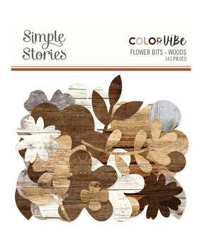 Simple Stories Color Vibe Flowers Bits Woods (143pcs) (13487) (DISCONTINUED)