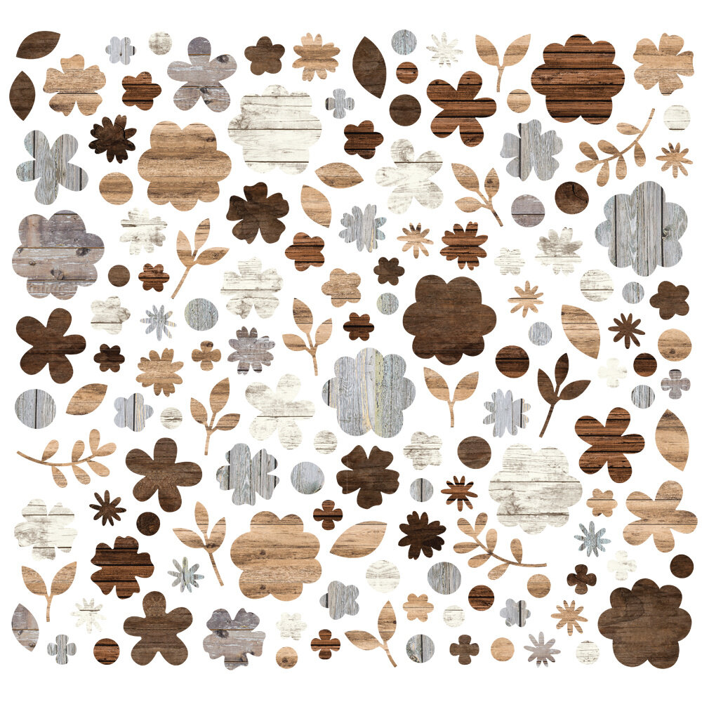 Simple Stories Color Vibe Flowers Bits Woods (143pcs) (13487) (DISCONTINUED)
