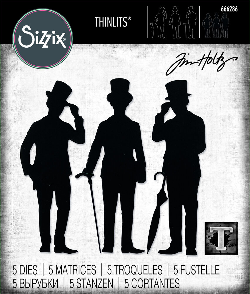 Sizzix Thinlits Die by Tim Holtz Gentlemen (5pcs) (666286)