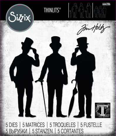 Sizzix Thinlits Die by Tim Holtz Gentlemen (5pcs) (666286)