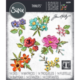 Sizzix Thinlits Die by Tim Holtz Brushstroke Flowers Mini (14pcs) (666284) Sizzix Thinlits Die by Tim Holtz Brushstroke Flowers Mini (14pcs) (666284)