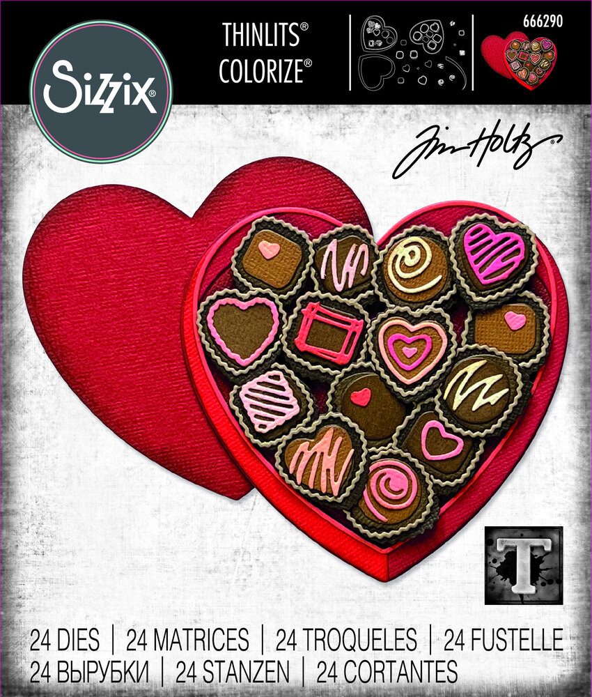 Sizzix Thinlits Colorize by Tim Holtz True Love (24pcs) (666290)