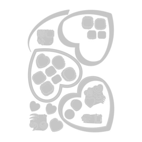 Sizzix Thinlits Colorize by Tim Holtz True Love (24pcs) (666290)