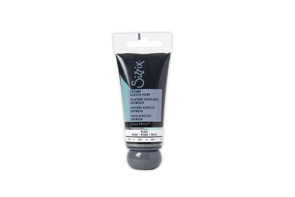 Sizzix Creamy Matte Acrylic Paint Black 60ml (664558) (DISCONTINUED)
