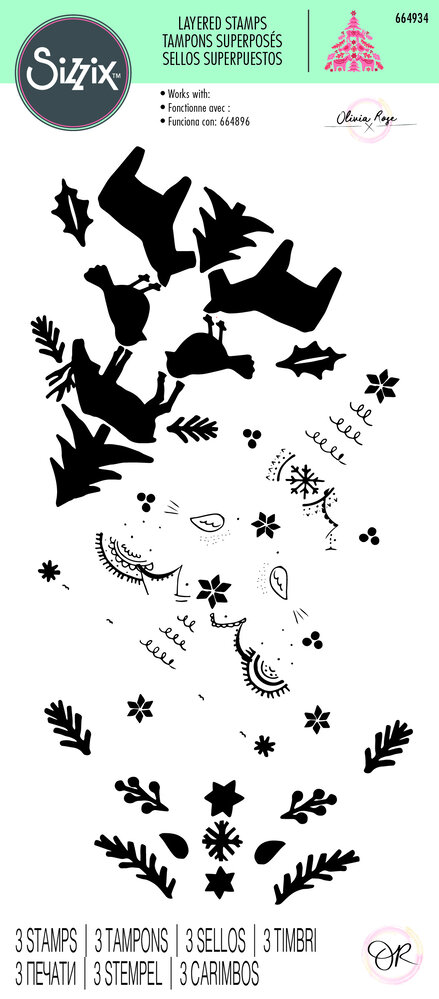 Sizzix Clear Stamps by Olivia Rose Folk Tree (3pcs) (664934) (DISCONTINUED) Sizzix Clear Stamps by Olivia Rose Folk Tree (3pcs) (664934) (DISCONTINUED)