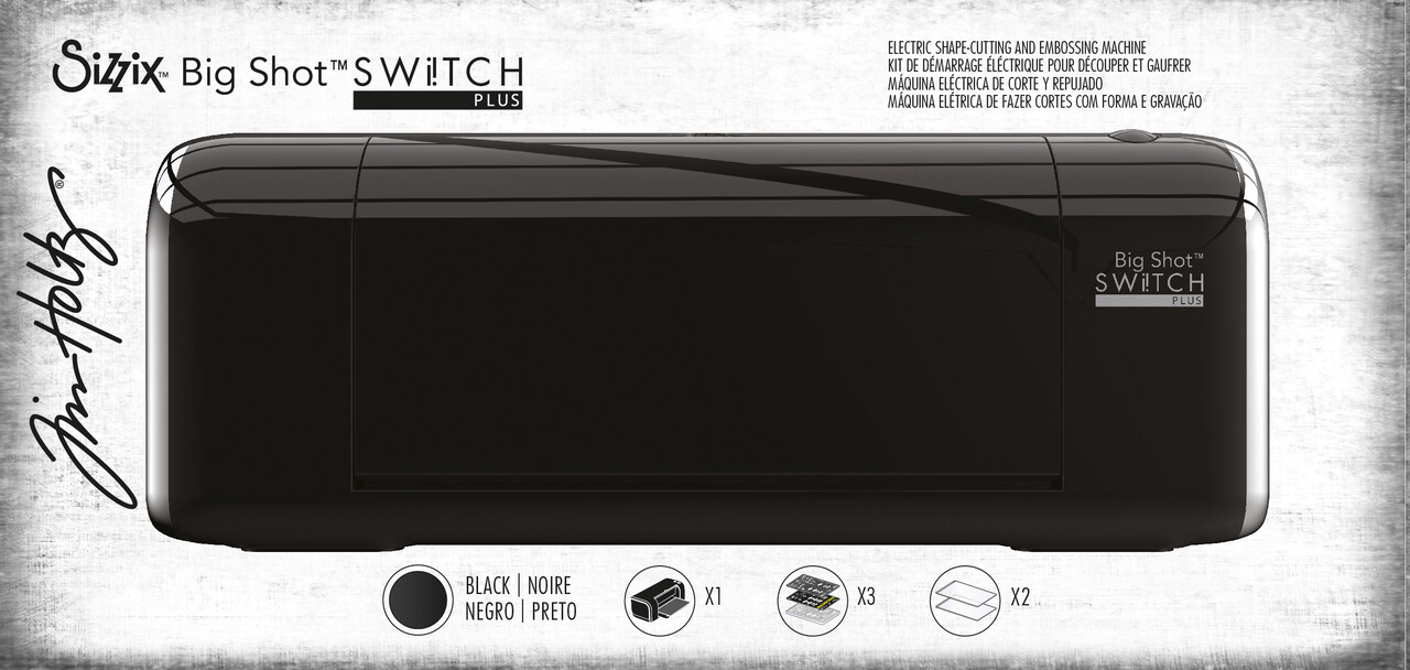 Sizzix Big Shot Switch Plus - EU Black by Tim Holtz (Machine Only) (665301)