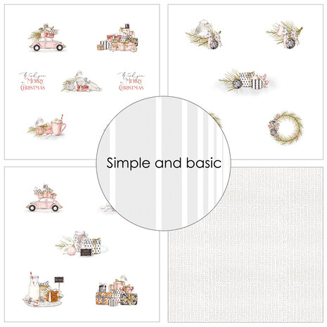 Simple and Basic Cozy Christmas  6x6 Inch Paper Pack (SBP518) (DISCONTINUED)