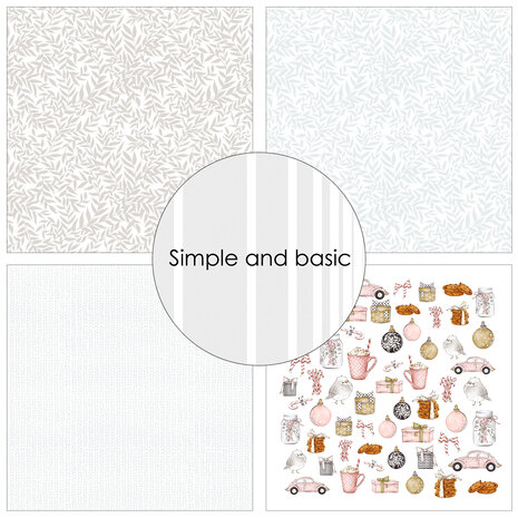 Simple and Basic Cozy Christmas  6x6 Inch Paper Pack (SBP518) (DISCONTINUED)