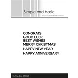 Simple and Basic Cut Words English Texts #2 Cutting Dies (SBD328) (DISCONTINUED)