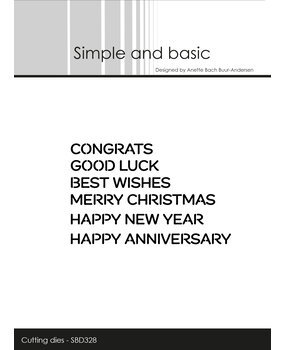 Simple and Basic Cut Words English Texts #2 Cutting Dies (SBD328) (DISCONTINUED)