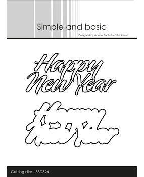 Simple and Basic Happy New Year Cutting Dies (SBD324) (DISCONTINUED)