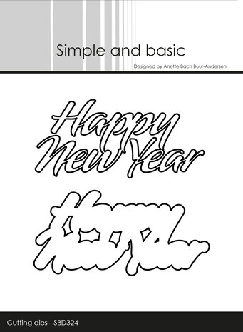 Simple and Basic Happy New Year Cutting Dies (SBD324) (DISCONTINUED)